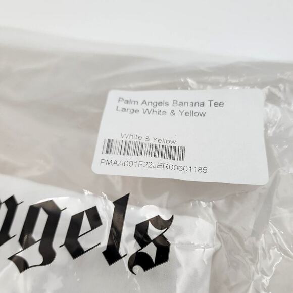 NWT PALM ANGELS Leopard Banana Classic Tee in White Size L - Picture 12 of 13